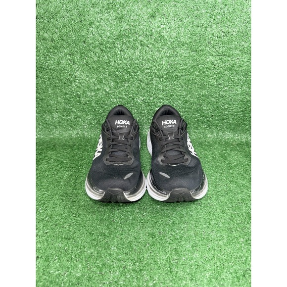 Hoka One One Bondi 8 Women Size 9.5 Black White Athletic Running Shoes Sneakers - Picture 6 of 11